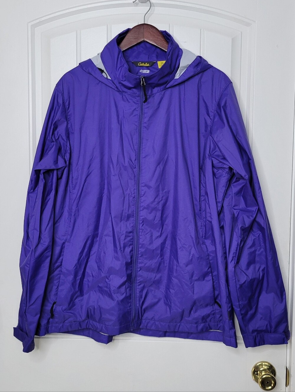 Cabela's Purple Packable Hood Rain Jacket